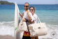 El Bolsero Large Beach Tote 12oz Cotton Natural ColorBolso de Playa Grande de Algodón de 12 oz Color Natural Lovely Couple on Playa Conchal Costa RIca